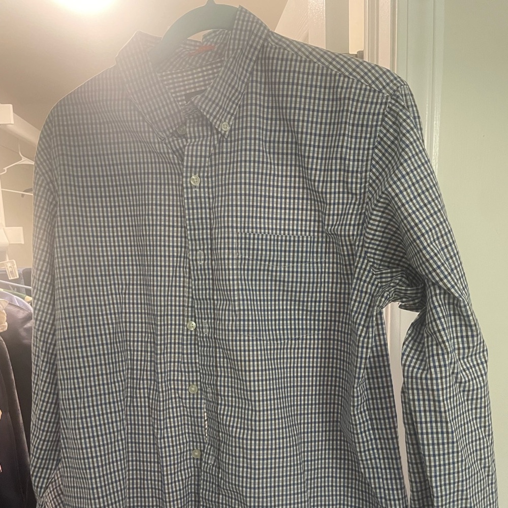 Van Heusen Men's Blue Checkered Shirt